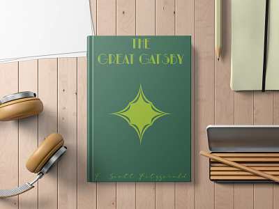 The Great Gatsby art book book cover concept design illustrator photoshop redisign typography vector