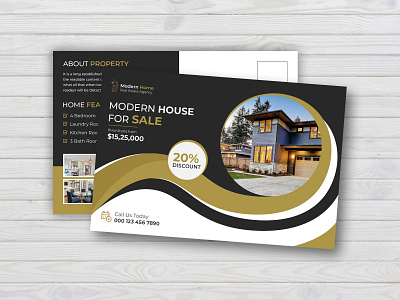 Real Estatate Postcard Design Template advertise business postcard commercial home house just sold mortgage postcard postcard design postcard template professional promotion property real estate agency real estate postcard realtor rent residential sale sell