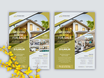 Real estate flyer template