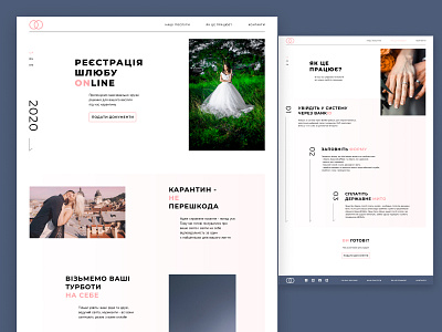 Online Wedding Landing Page design figma minimal ui wedding