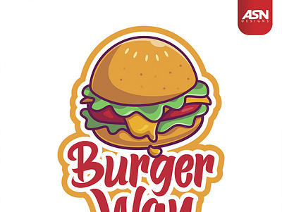 Logo "Burger Way" branding graphic design logo logo design