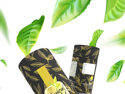 "Tropical Tea" branding graphic design package package design packaging packaging design