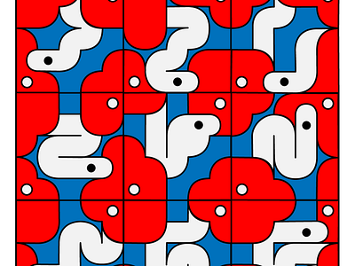 Snake tile pattern