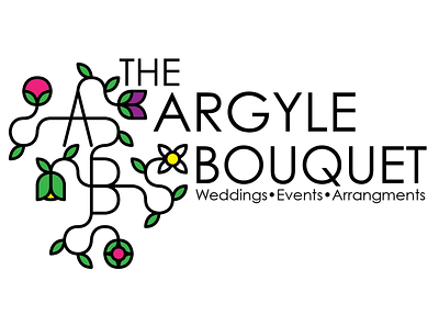 The Argyle Bouquet branding design icon illustration logo vector