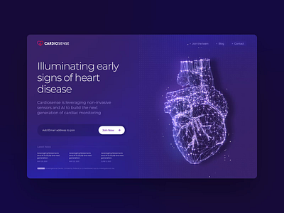 User Interface Design for Cardiosense animation design digital agency interaction interface minimal ui