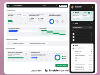 Machine Learning - Dashboard UI Design animation design digital agency interaction interface ui