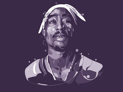 Tupac Shakur art design illustration music music art music artist portrait rapper tupac tupacshakur unique unique design unique style vector vector art vector illustration vectorportrait