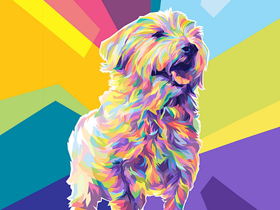 Dog🐕 animals colorful design dog fulcolor illustration illustrationpet pet pets popart portrait puppy vector vectorart vectorpet wpap