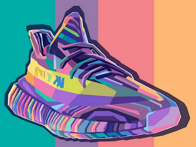 Adidas Yeezy adidas adobe colorful design digitalart fulcolor graphicdesign hypebeast illustration popart portrait poster sneaker sport vector vectorart vintage wpap yeezy