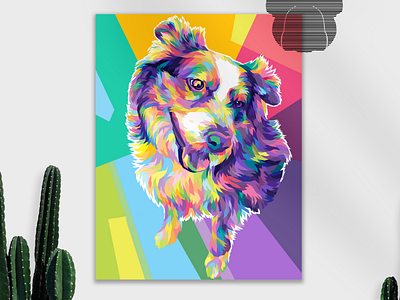 Hi !🦴 adobe animal colorful commissions cute design digitalpaint digitialart dog fulcolor graphicdesign illustration pet petillustration popart popartstyle puppy vector vectorart wpap