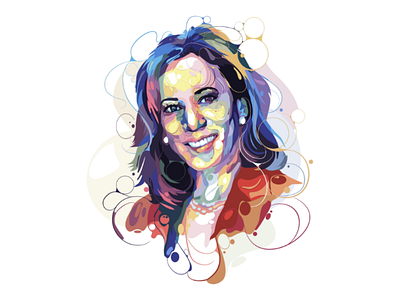 Kamala harris adobe colorful design drawing fullcolor graphicdesign illustration liquid political portrait president public figure unique vector vectorart