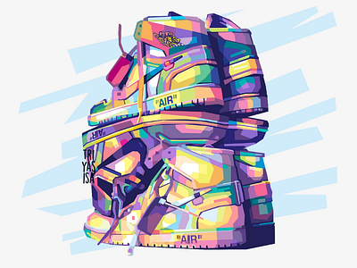 Nike airjordan classic colorful digitalart fullcolor graphicdesign hypebeast illustration illustrator nike pen popart shoes sneaker vector vectorart