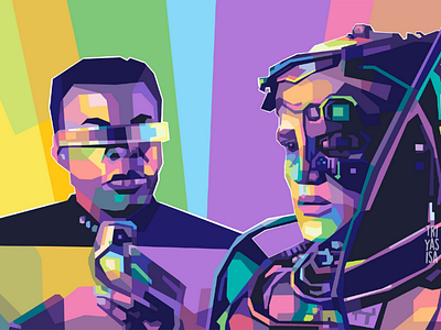 👓 colorful design digital art electronic fullcolor graphicdesign illustration illustrator modern movie pop art portrait robotics style wpap