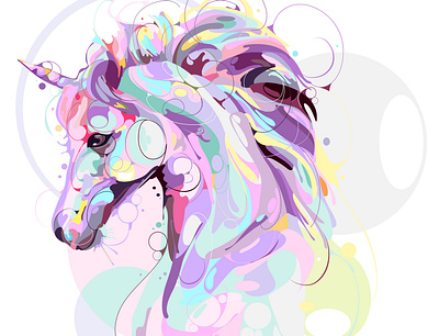 Unicorn art colorful commissions design fullcolor graphicdesign illustration logo popart portrait portrait art portrait illustration unique vector vector art women