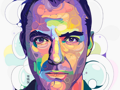 Jude law bubble colorful design digital art fulcolor graphic design illustration illustrator liquid pop art portrait vector