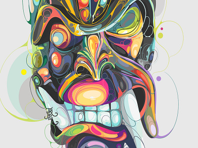 Boruca Mask bubble colorful design digital illustration digitalart illustration liquid mask unique unique style vector vectorart