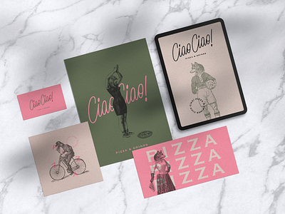 Ciao Ciao brand identity branding design illustration pizza logo