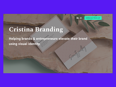 Homepage of my upcoming website blog branding cristinabranding debsite design design designer portfolio web webdesign webflow website concept