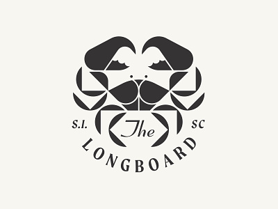 The Longboard, Sullivan's Island, SC animal crab food logo restaurant