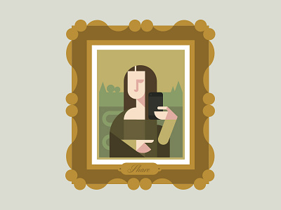 Mona Lisa Selfie art painting