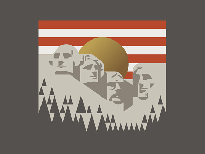 Mt. Rushmore america flag jefferson lincoln mount mountain roosevelt rushmore sun washington