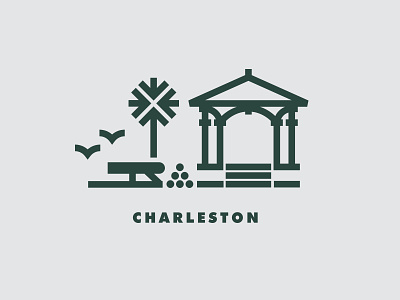 The Charleston 25 v.2 bridge cannon church gazebo historic palm plantation tree