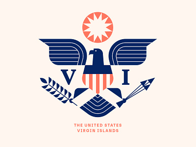 The Longboard pt. XI arrow crest eagle flag island sun usa usvi virgin