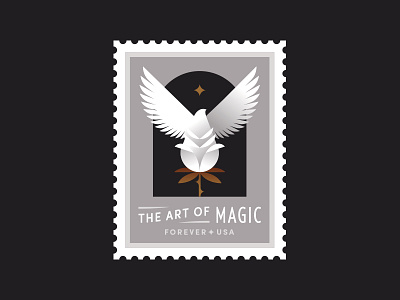 USPS pt. III bird dove flower magic magician rose star trick