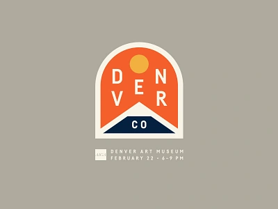 Denver badge colorado crest mountain sun