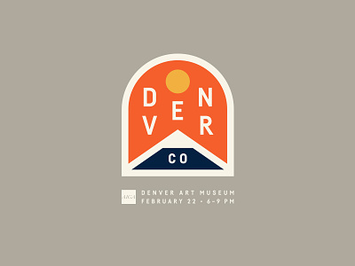Denver badge colorado crest mountain sun