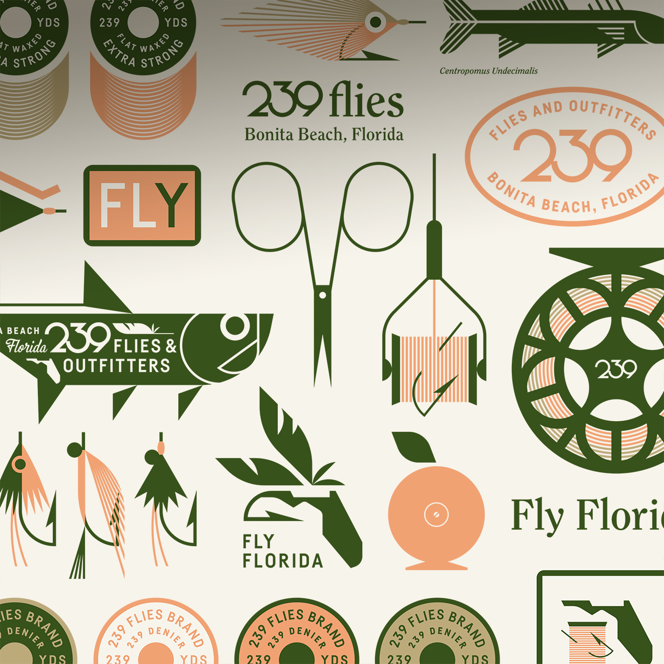 239 Flies & Outfitters pt. III by Jay Fletcher on Dribbble