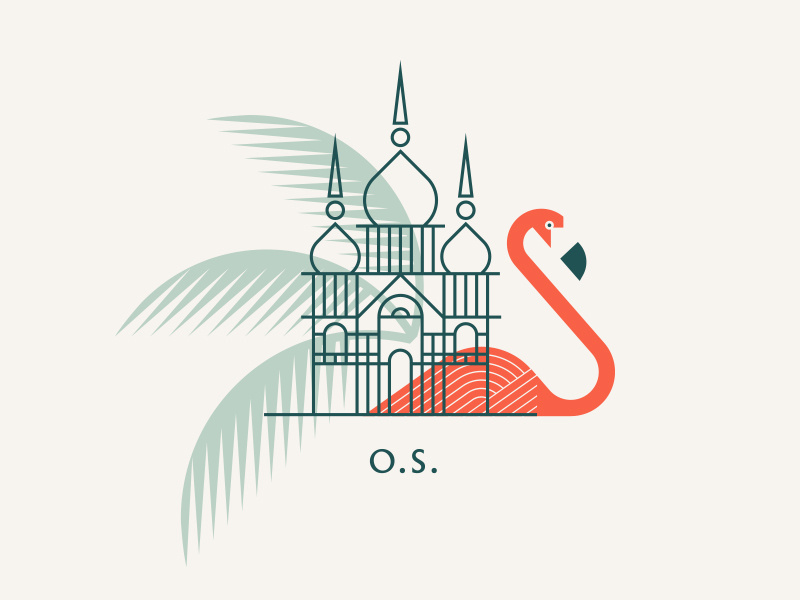 The Other Side eleuthera bahamas flamingo leaves palm cage bird