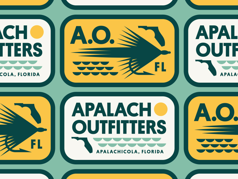 Apalach Outfitters pt. V hat patch ocean sun water fishing fish florida fly