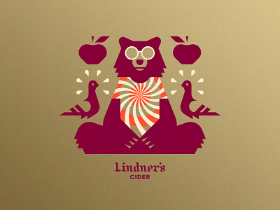 Lindner's Cider pt. V apple bear beer beverage bird cider dye hippie pigeon psychadelic shirt tie