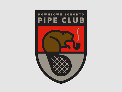 Downtown Toronto Pipe Club badge beaver canada crest smoke