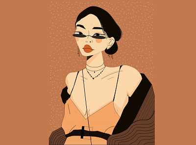 Illustration Of A Girl design girl illustration illustration art illustrator orange is the new black
