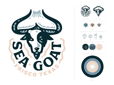 Sea Goat Bakery bakery logo sea goat