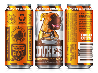 Duke's can bold city brewery cans craft beer dukes packaging