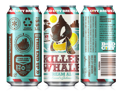 Killer Whale Can bold city brewery cans craft beer killer whale packaging