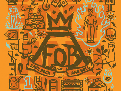 Poster Illustraion fall out boy illustration poster