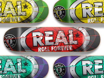 REAL Skateboards deck real skateborads roll forever since day one skateboard