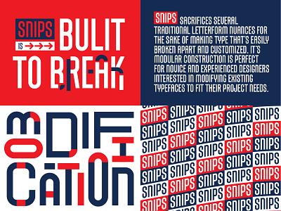 SNIPS II font letterforms typeface