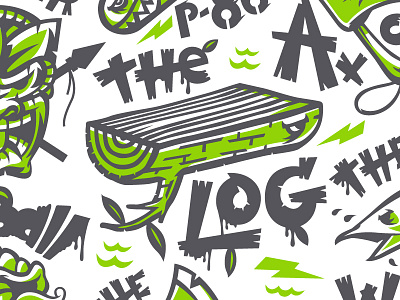 Whisnant Surfboards IV board models graphic system illustration the log