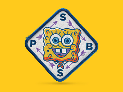 SpongeBob asstes badge nickelodeon patch spongebob spongeontherun