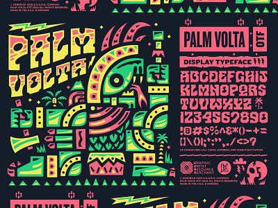 Palm Volta OTF display font garm island palm volta tiki typeface