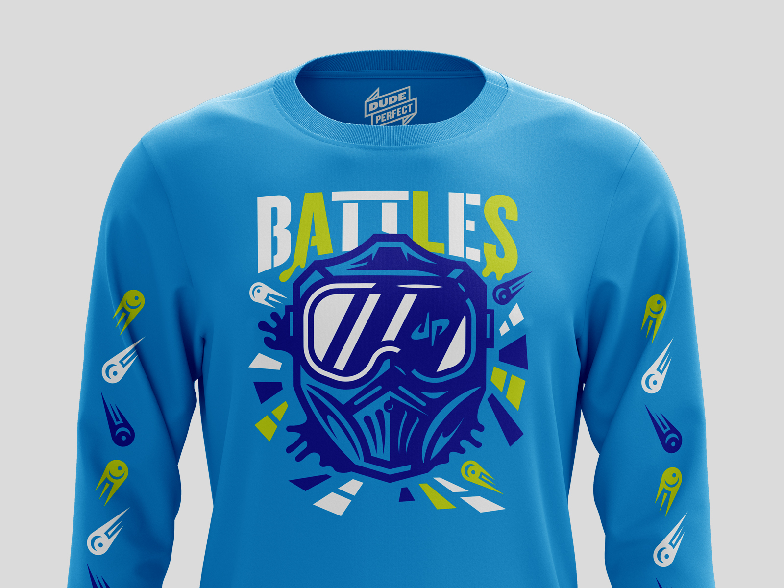 Illustration apparel battles dude perfect illustration invisible creature paint ball rivals group