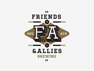 Branding beer craft beer friends and allies lockup type