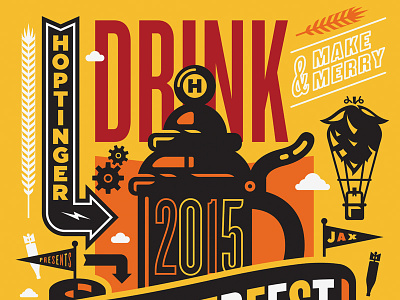 Oktoberfest beer design hoptinger illustration oktoberfest poster