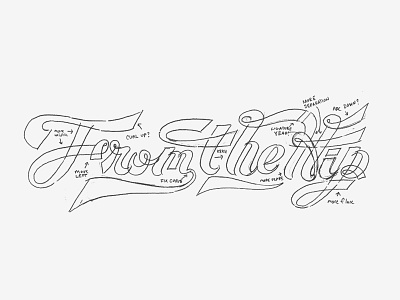 Lettering Notes from the hip lettering process refine script