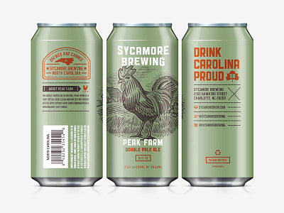 Beer Can II beer can craft beer label north carolina peak farm sycamore brewing
